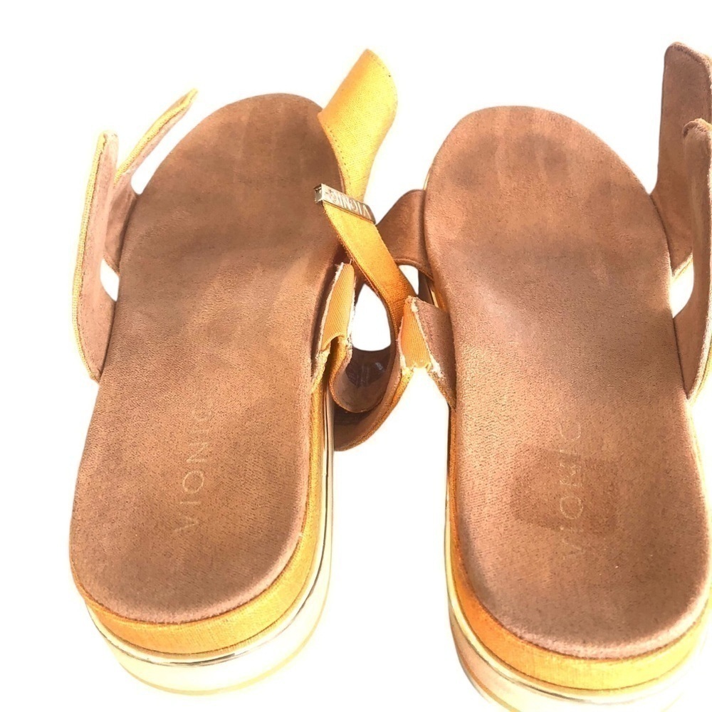 Vionic Brandie Platform Metallic Orange Sandal Shoes Hook Loop Strap Womens 9.5 - Picture 8 of 13